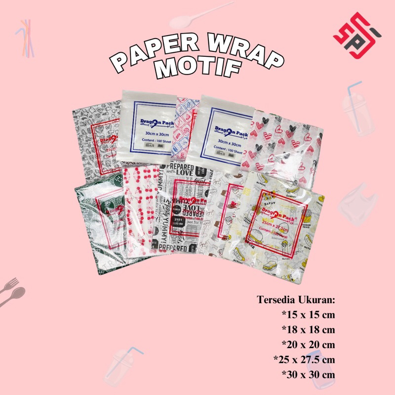 Jual Kertas Nasi/Kertas Roti Paper Wrap 25 x 27,5 cm | Shopee Indonesia