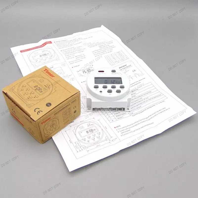 Jual Programable Timer Switch Digital Timer 12V DC 16A AUTO ON/OFF ...