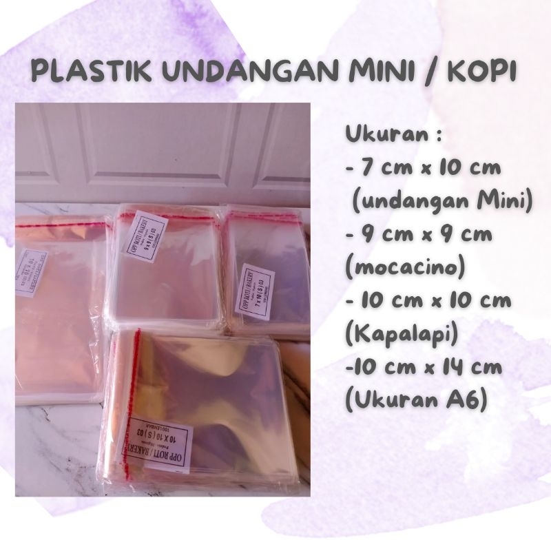 Jual Plastik Undangan Mini Isi 100 Pcs Plastik Opp Roti Plastik