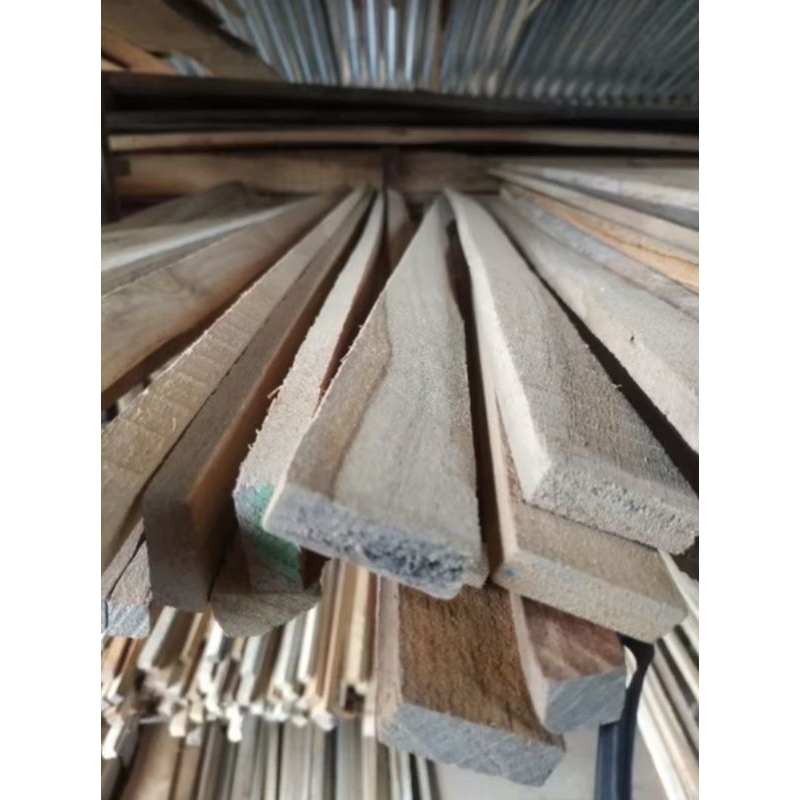 Jual List/Reng kayu jati perhutani ukuran 2×1 1 ikat isi 6Btg | Shopee ...