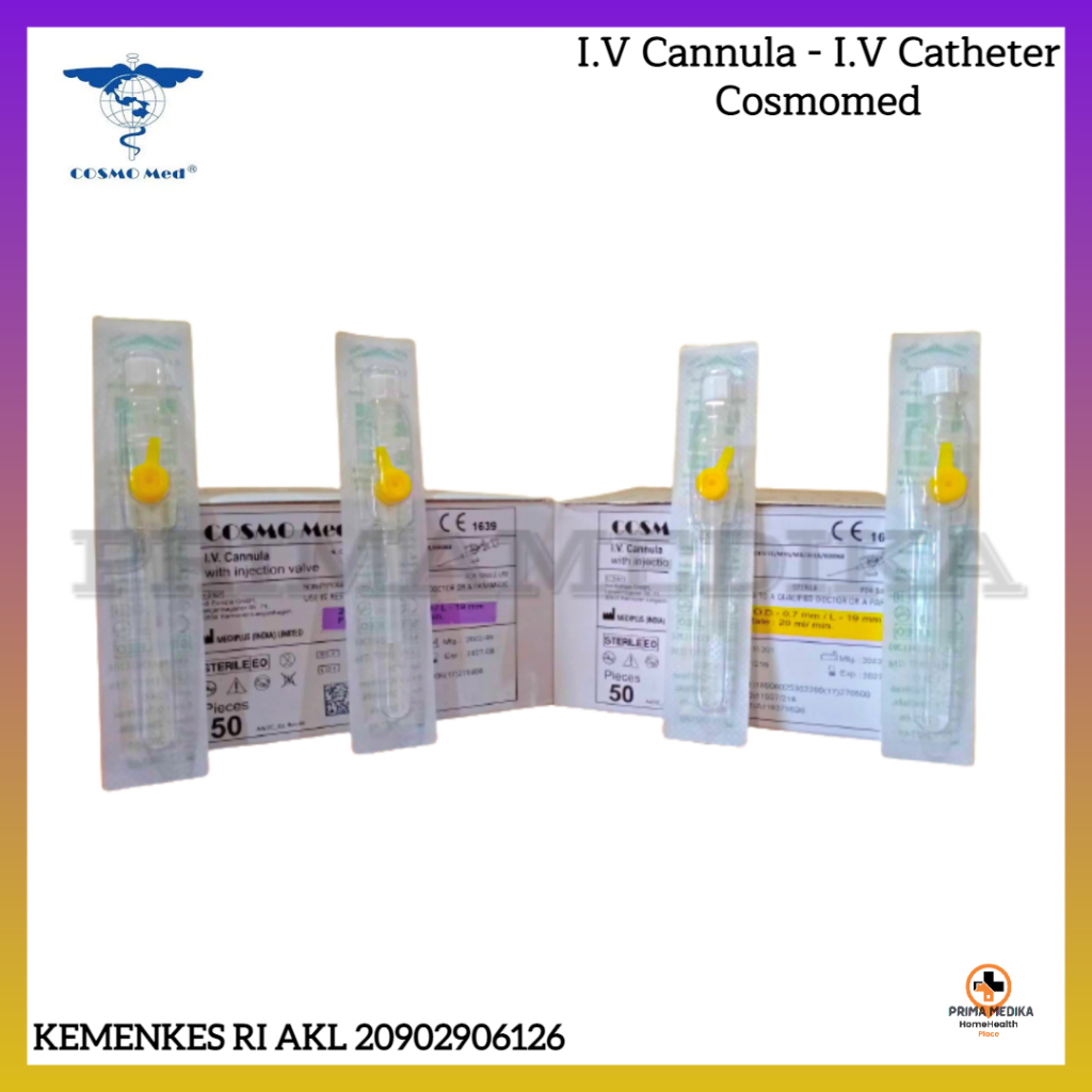 Jual IV Catheter 20G 22G 24G | Cosmomed | IV Cannula with Injection ...