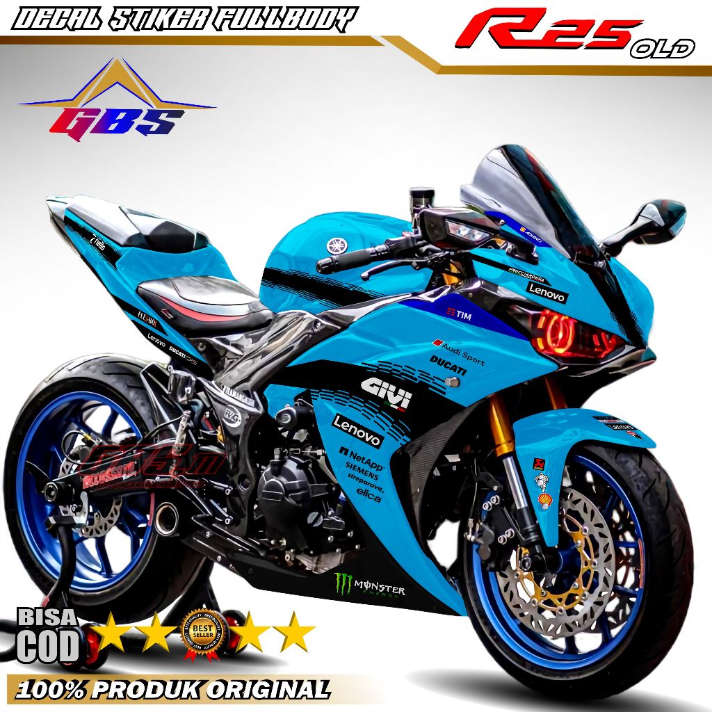 Jual Decal R25 OLD Stiker Decal Motor r25 old Sticker Yamaha R25 Old ...