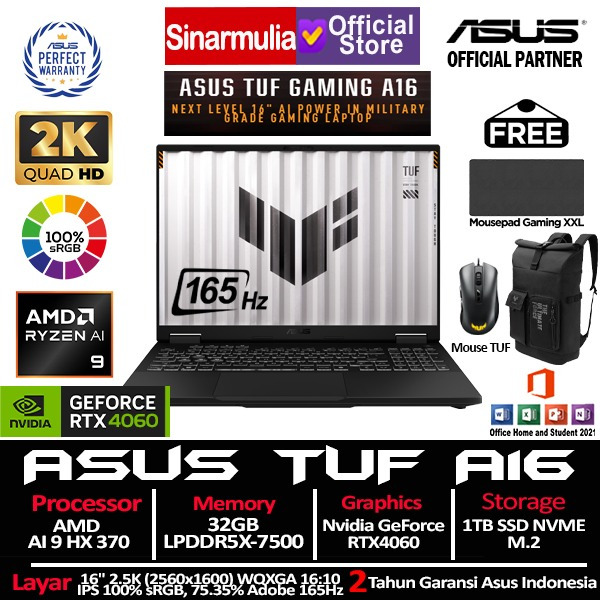 ASUS TUF Gaming A16 FA608WV - Front View