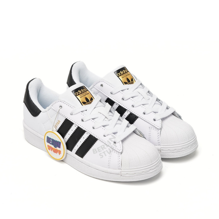 Jual Adidas Superstar J 'White Black' ( SKU FU7712) 