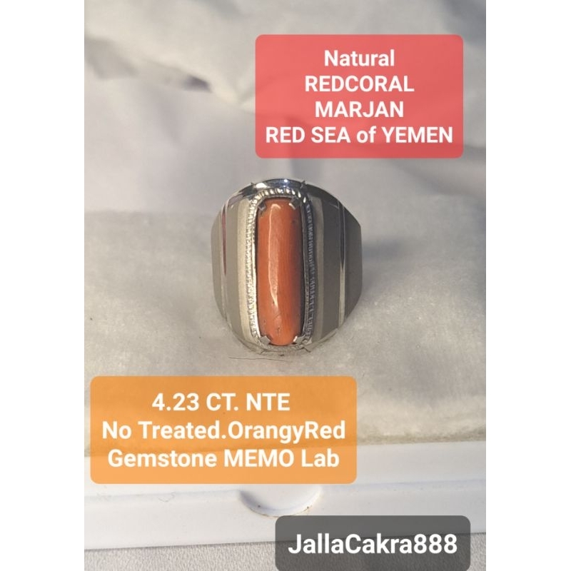 Jual Natural Red Coral ( Marjan ) NTE Red Sea Yemen + MEMO LAB + Ring ...