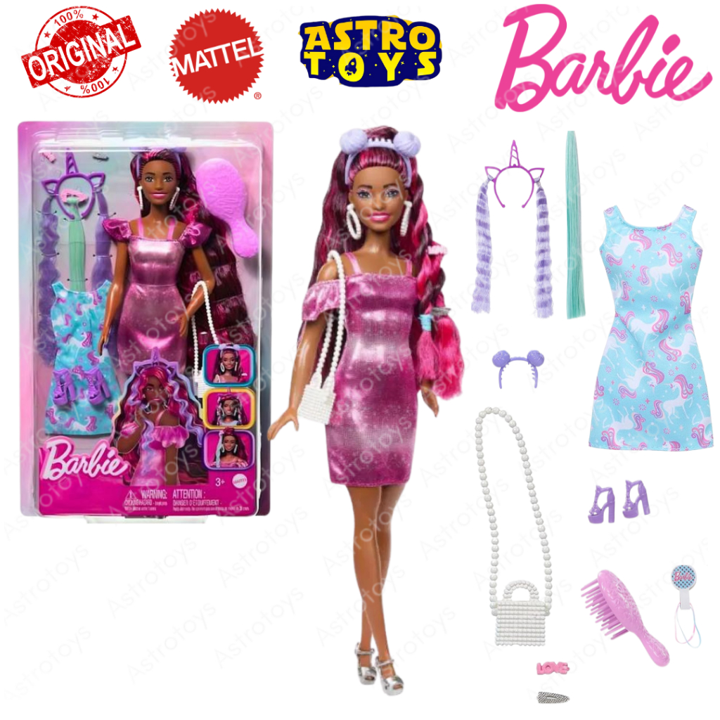 Jual Barbie Hair Styling Doll Set Original Mattel – Boneka Berbie Anak ...