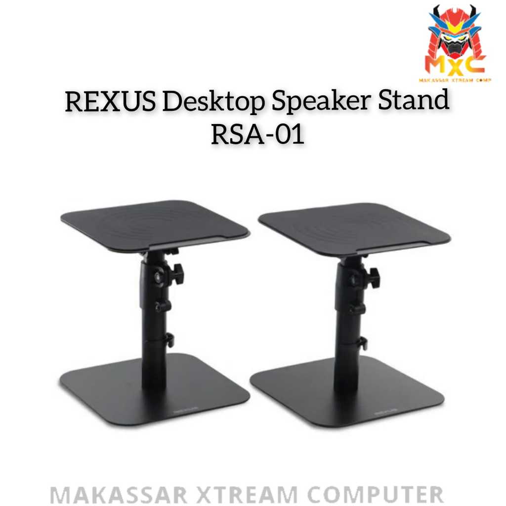 Jual Rexus Desktop Speaker Stand RSA-01 / Tilt Mechanism & Anti Slip ...