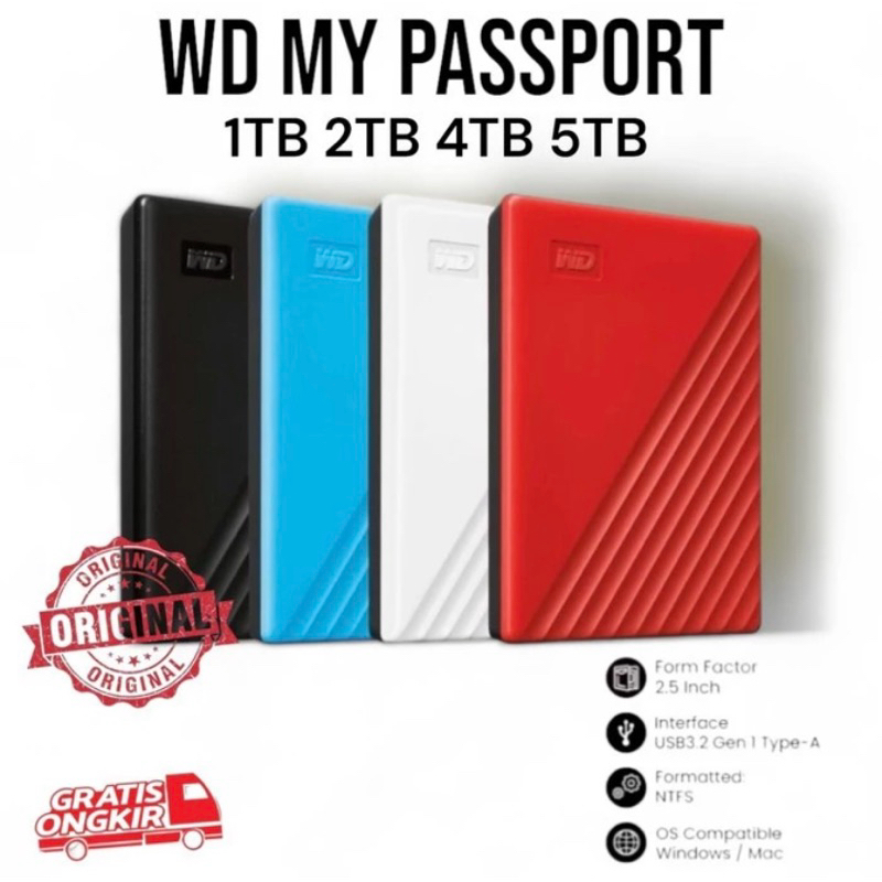 Jual WD my passport western digital harddsik external hardisk storage ...
