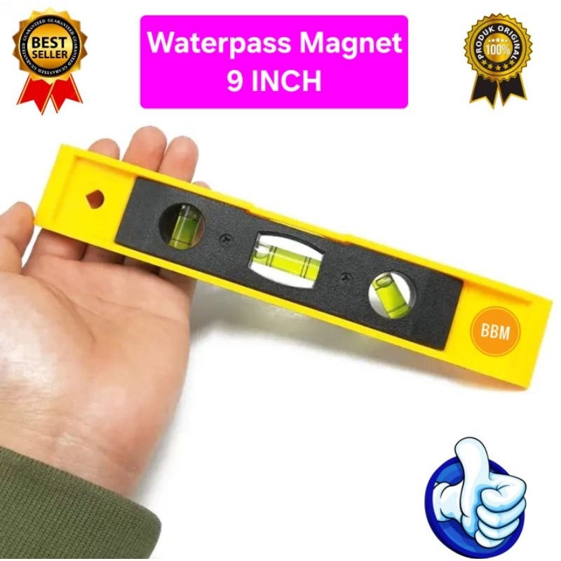 Jual Waterpass Magnet 9 Inch / Water Level Alat Ukur Sudut Kemiringan ...