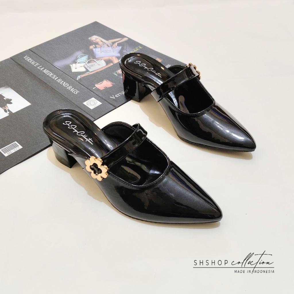 Jual SH Shop Sendal Wanita Heels Mules / Hak 5 Cm | Shopee Indonesia