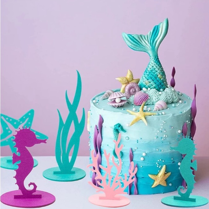 Jual Topper Hiasan Laut, Mermaid,Nemo,baby Shark Rumput Laut Tanaman ...