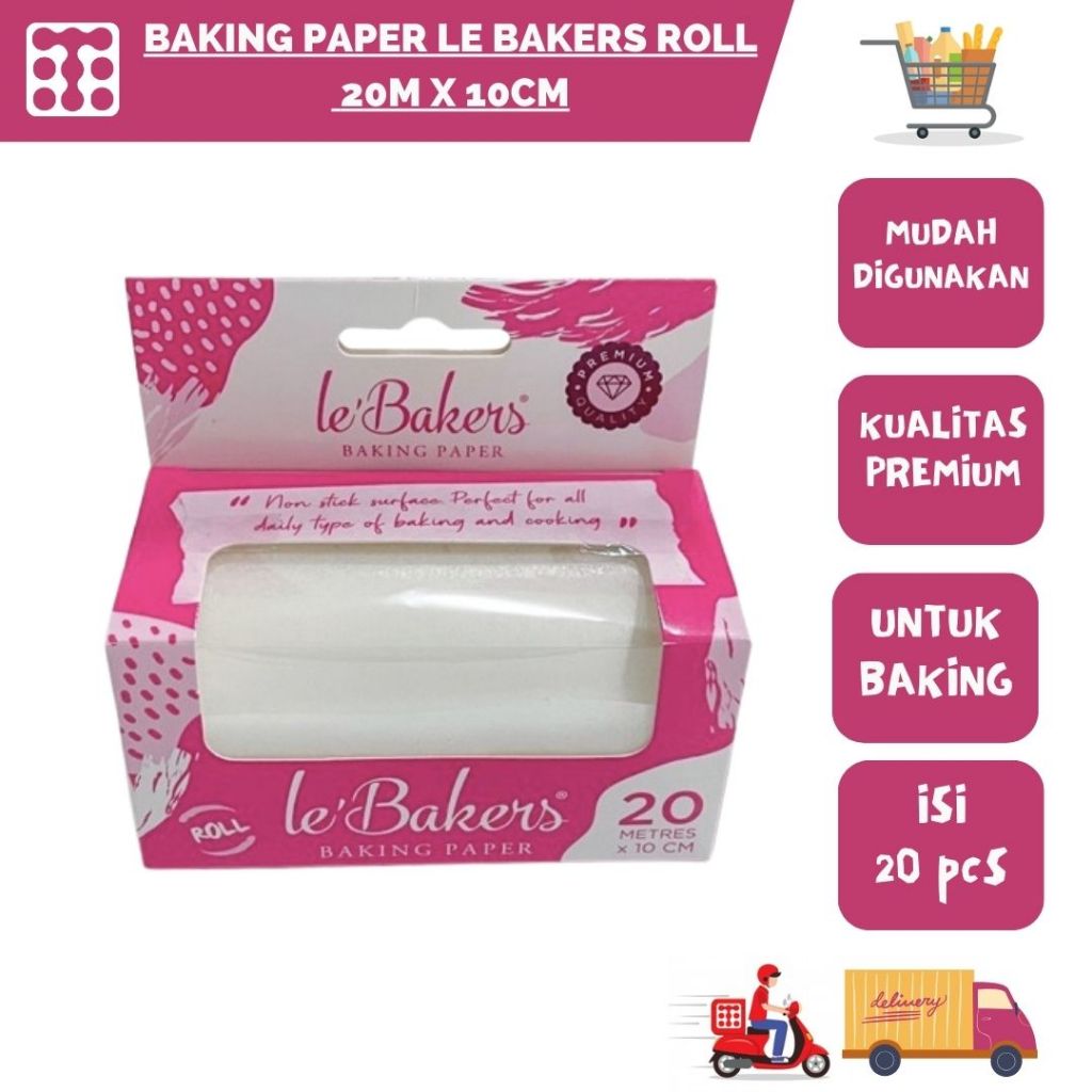 Jual Le Bakers Roll Baking Paper 20M X 10Cm | Shopee Indonesia
