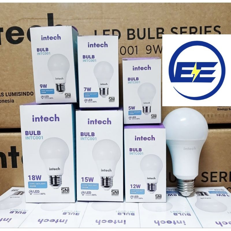 Jual INTECH Balon Lampu LED Bulb 5W / 7W / 9W / 12W / 15W / 18W Murah ...