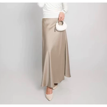 Arumi Silky Skirt. Rok Satin Premium. Maxi Skirt A Line. Rok Satin Premium