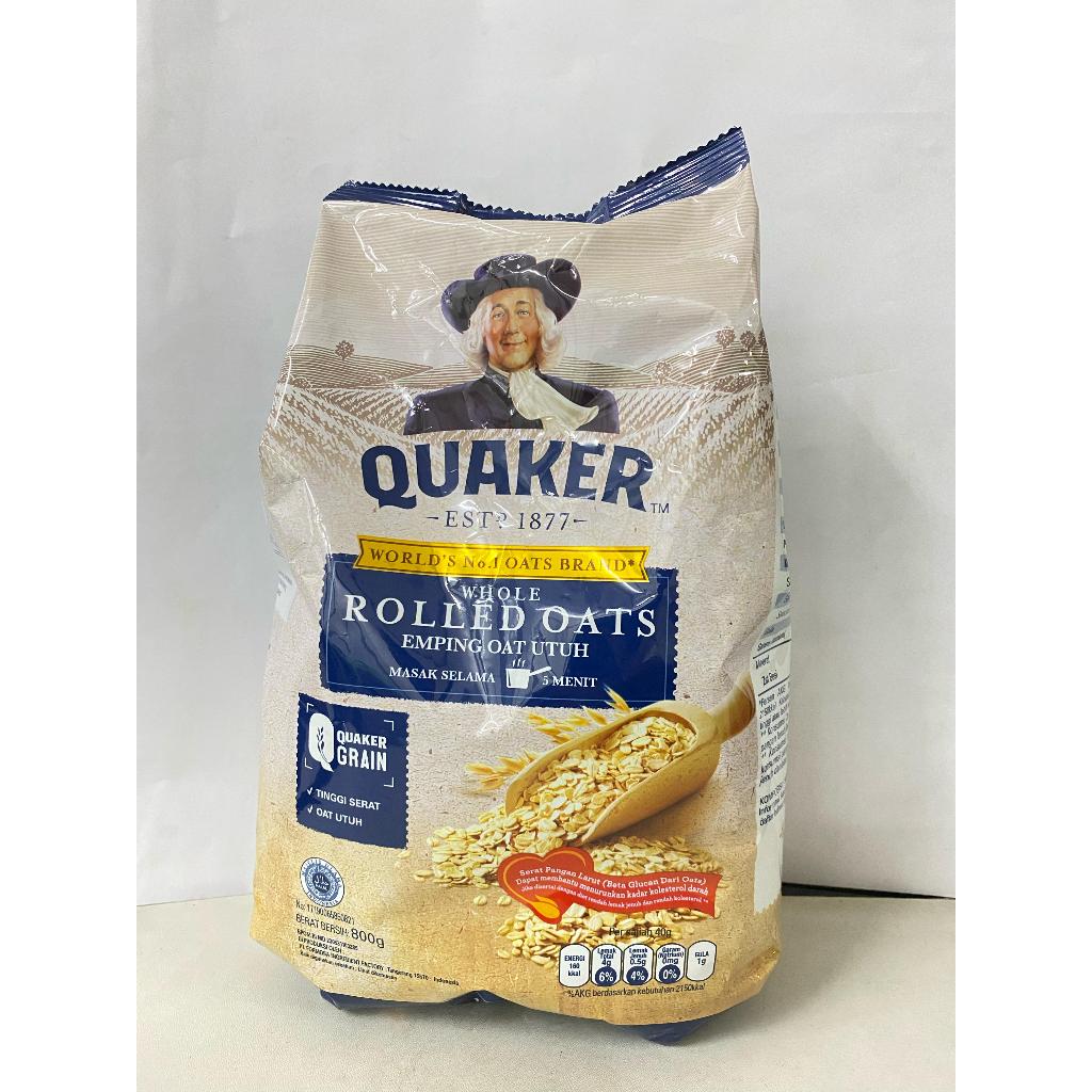 Jual QUAKER WHOLE ROLLED OATS 800GR | Shopee Indonesia