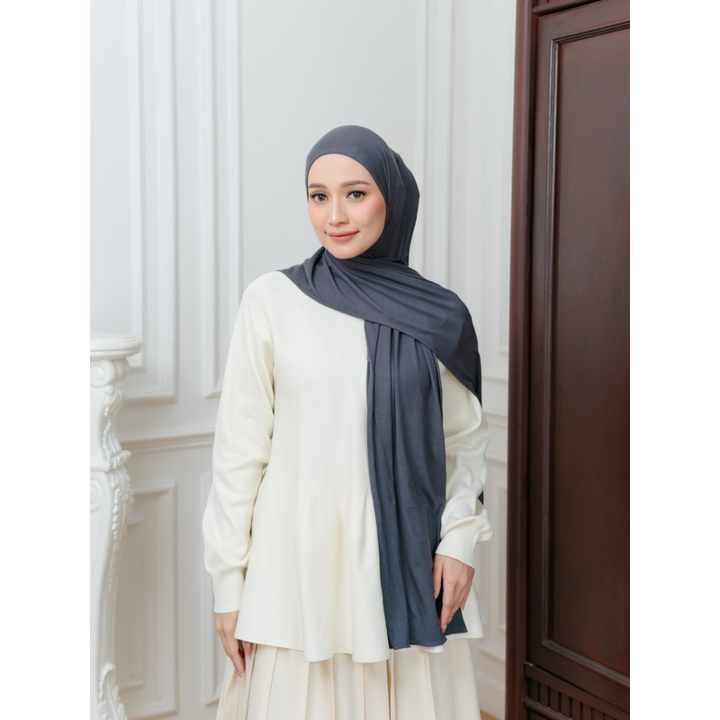Savina Hijab Tencel By Iskanti Pashmina Oval Instant Dengan Material Tencel