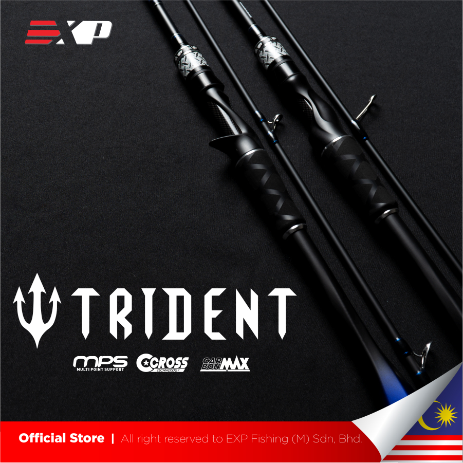 Jual EXP Trident Rod Carbon Hollow 2 Bagian Medium Light M Medium Heavy ...