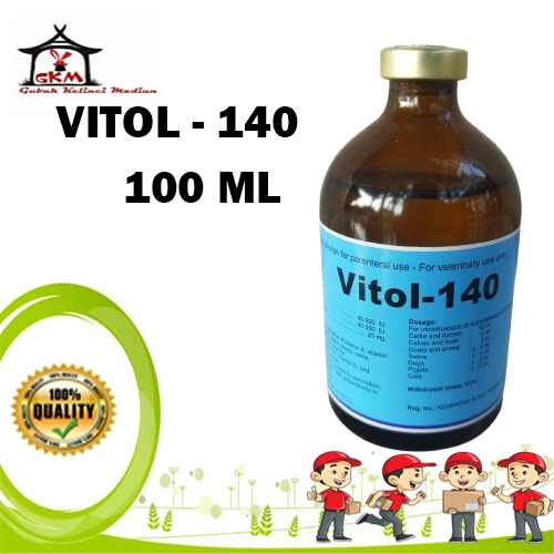 Jual Vitol-140 Vitamin A D3 E 100ml Obat Injeksi Perbaiki Kondisi ...