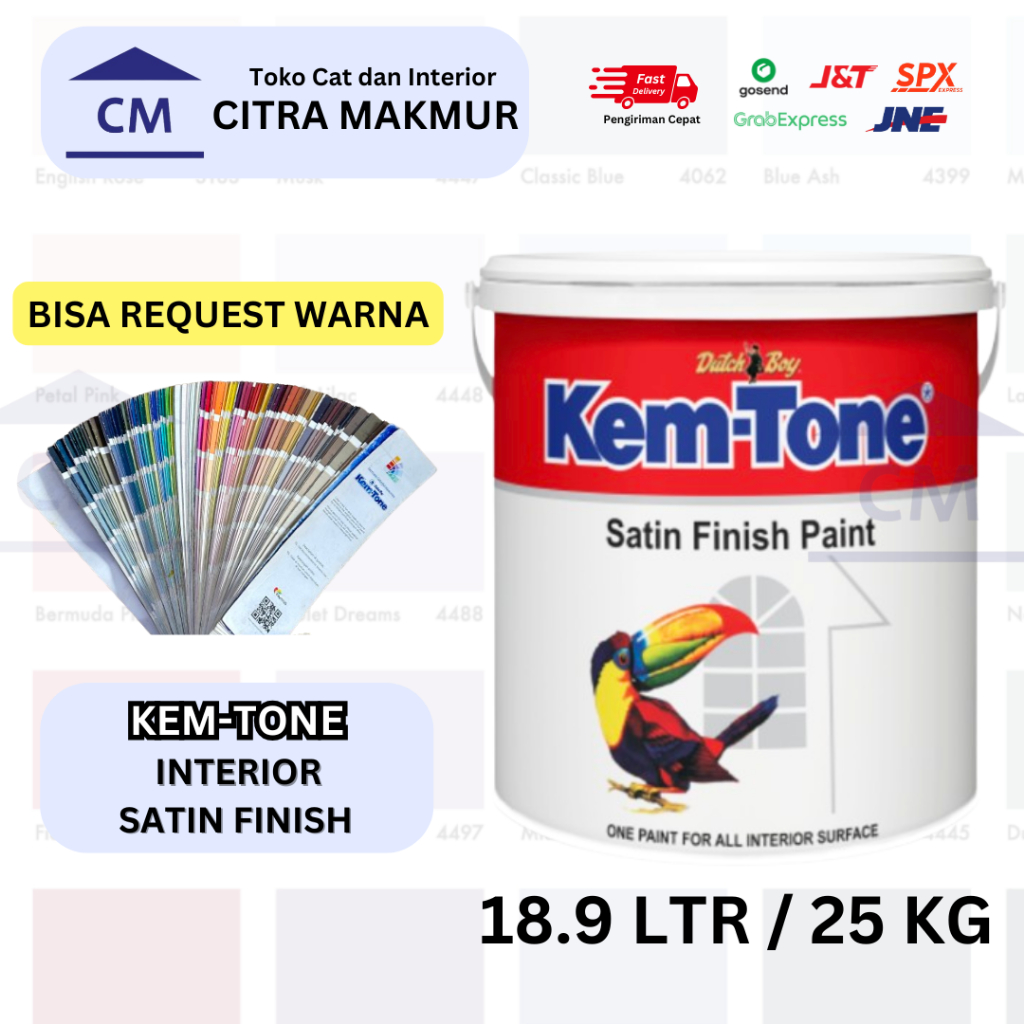Jual KEMTONE INTERIOR - 25 Kg (isi cairan 18.9 Ltr) ( Ready Semua Warna ...