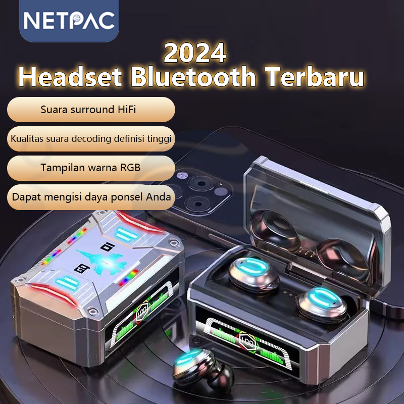 Jual NETPAC TWS Wireless Headset Bluetooth Portabel In Ear Headphone ...