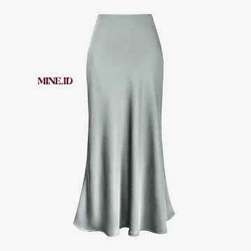 Rok Satin Silk Premium Maxi A Line Satin Skirt Rok Satin Duyung Size S XXXL 3XL Mine Skirt