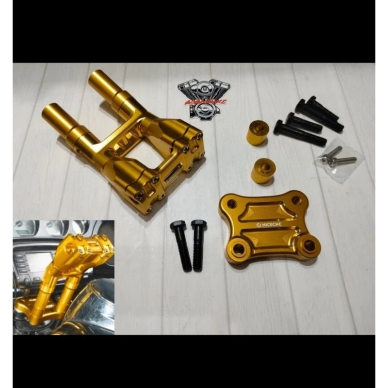 Jual riser performance bagger anodized gold harley touring | Shopee ...