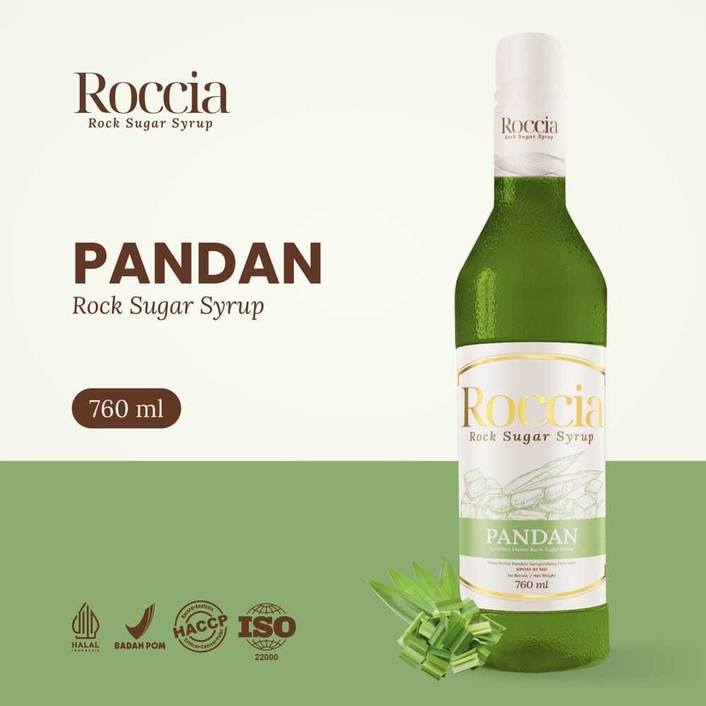 Jual Roccia Rock Sugar Syrup Pandan - Syrup Gula Batu Rasa Pandan 760ml ...