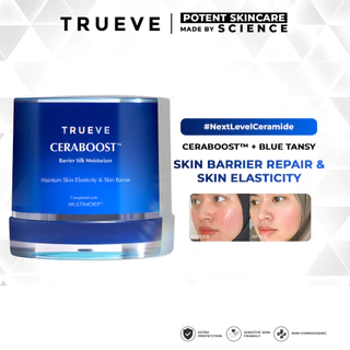 TRUEVE Ceraboost Silk Moisturizer Gel 30gr - Moisturizer Gel Pelembab Wajah Pagi Malam, Memperbaiki Skin Barrier Rusak Iritasi, Semua Jenis Kulit (Blue Tansy + Ceramide) Calming Meredakan kemerahan Pelembab Ringan Lembab Perbaiki Skin Barrier
