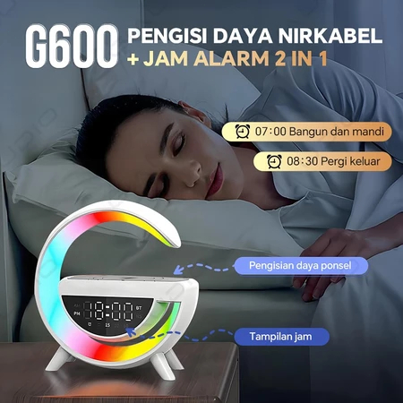 Speaker Bluetooth Nirkabel Mini Dengan Lampu Ambient Led Wireless Pengisian Cepa - foto 4