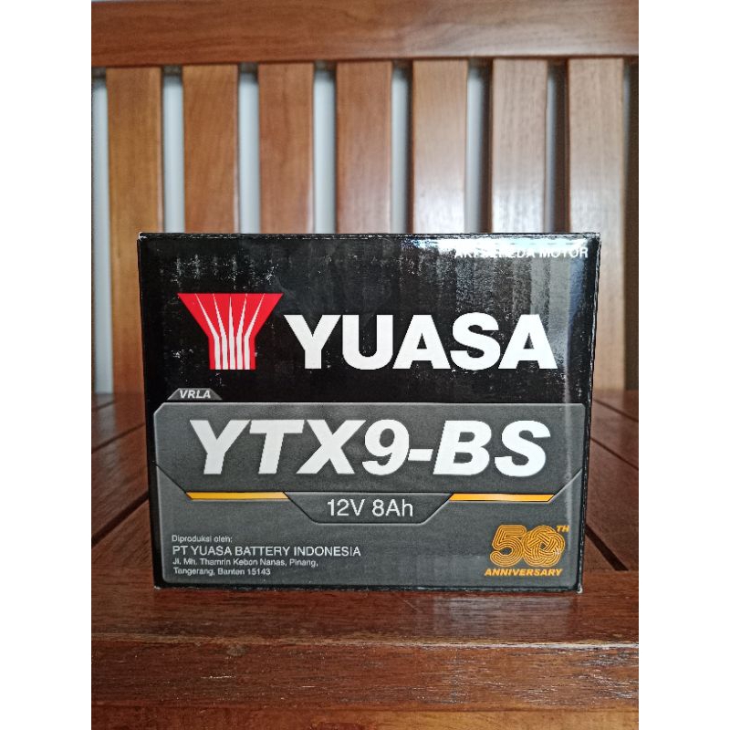 Jual AKI ACCU YTX9-BS YUASA 12V 8Ah Motor Ninja 250 Fi, KTM DUKE