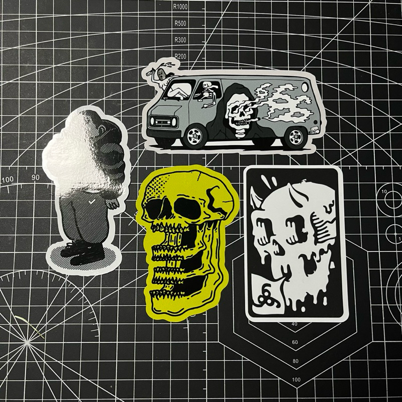 Jual STICKER KALCER HELM ANTI AIR BAHAN GRAFTAC | GRAFFITI | SKULL ...