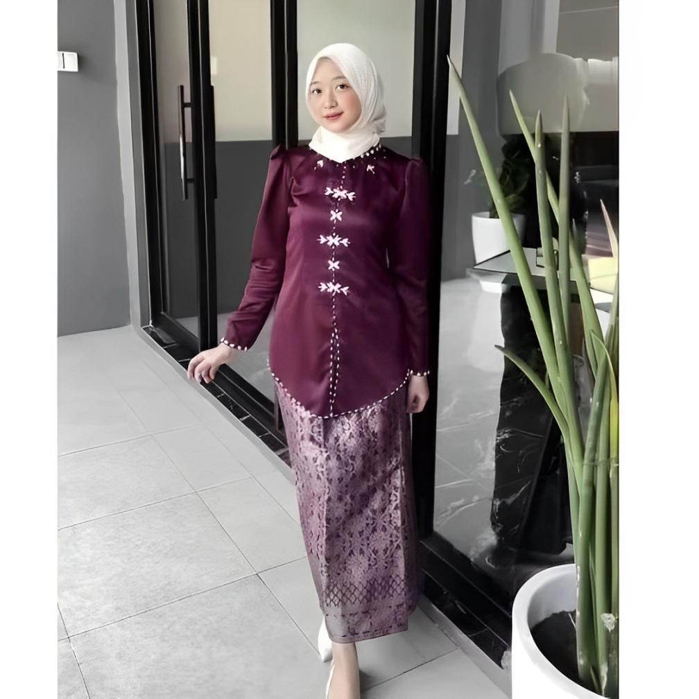 Jual Alana One Set Baju Kurung Melayu Rok Songket Modern Premium ...