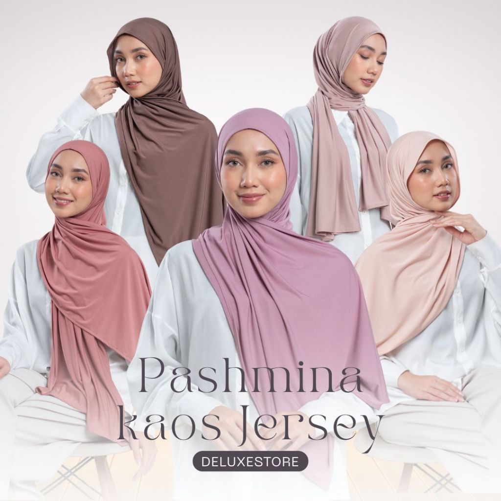 Jual PASHMINA JERSEY BAHAN MELEYOT , PASHMINA JERSEY PREMIUM- PANJANG ...