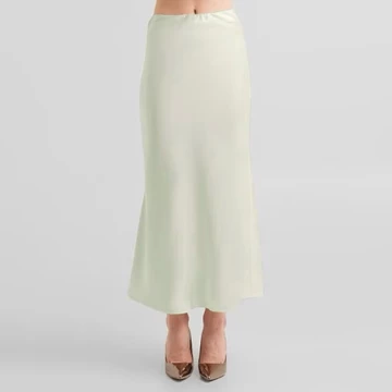 Rok Satin Silk Premium Satin Skirt Midi Panjang Rok Kerja Kuliah Wanita Korean Style Basic