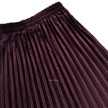Me Amo Rok Wanita Plisket Bludru Velvet Premium