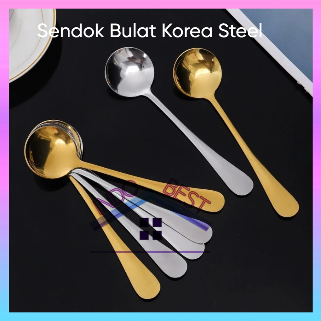 Jual Indoboss | Sendok Bulat Korea Steel | Alat Makan Penutup Korea ...