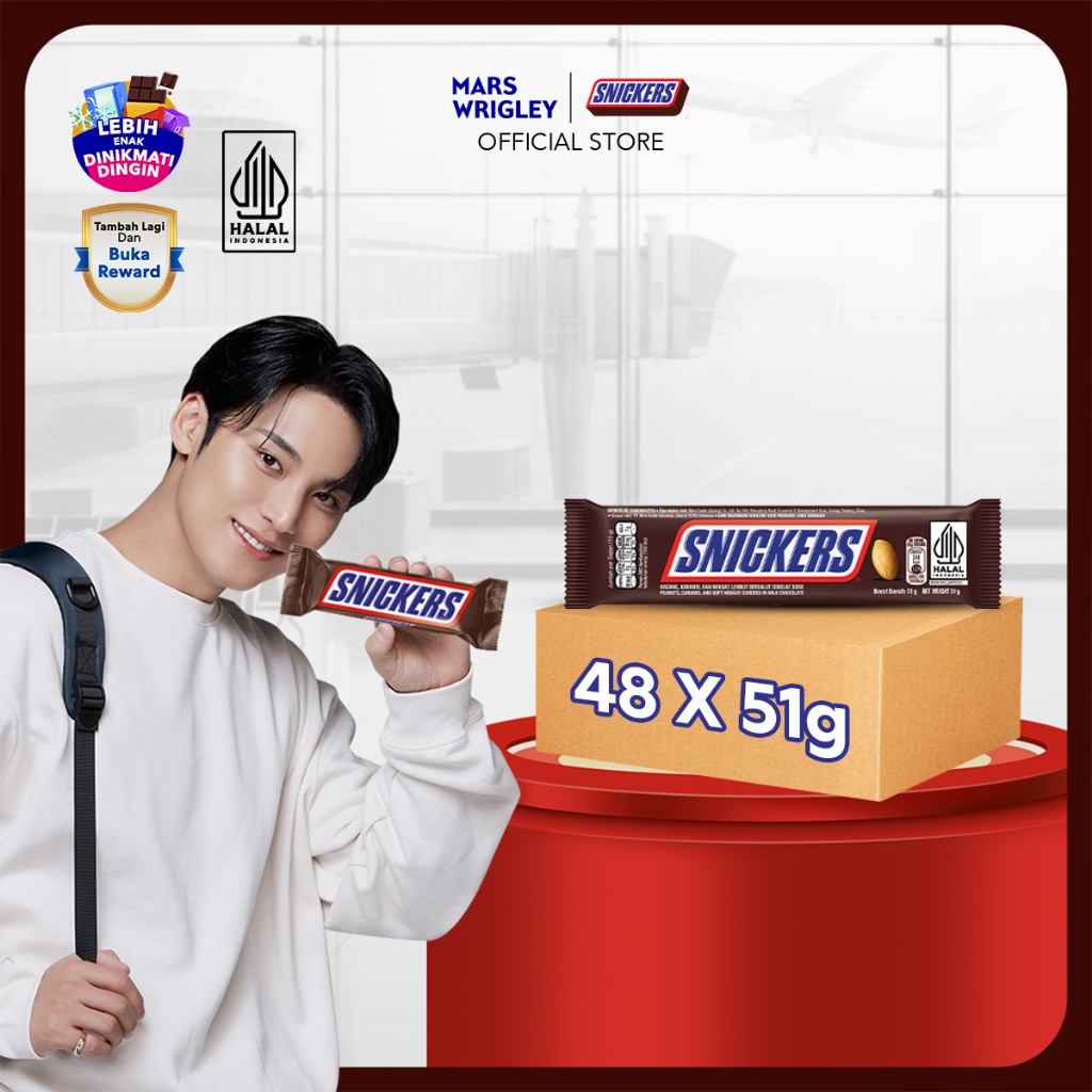 Jual SNICKERS Peanut Original 51gr X48 | Shopee Indonesia
