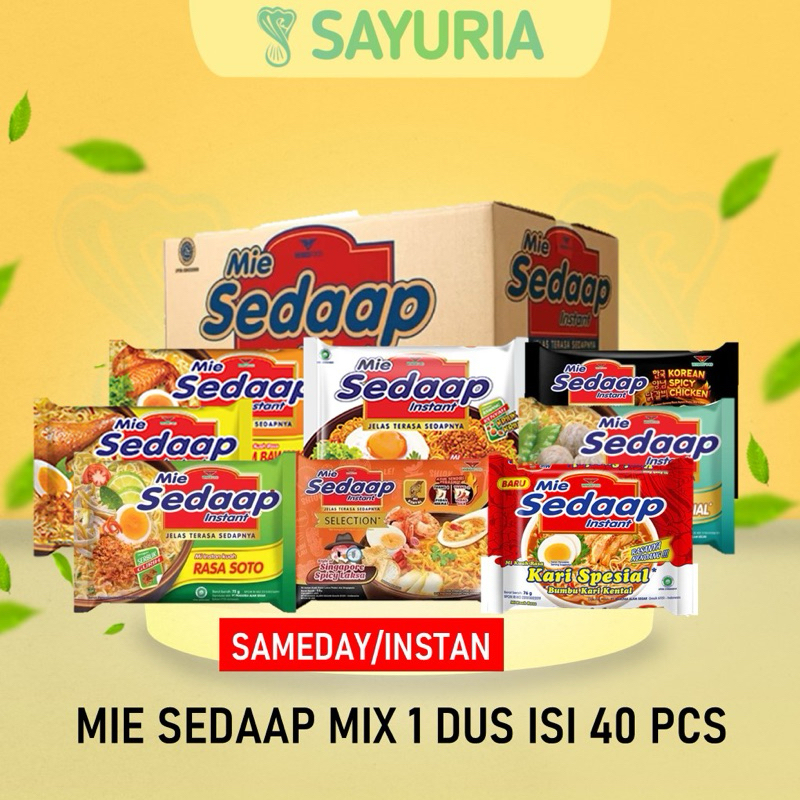 Jual MIE SEDAAP MIX / CAMPUR 1 DUS ISI 40 PCS | Shopee Indonesia
