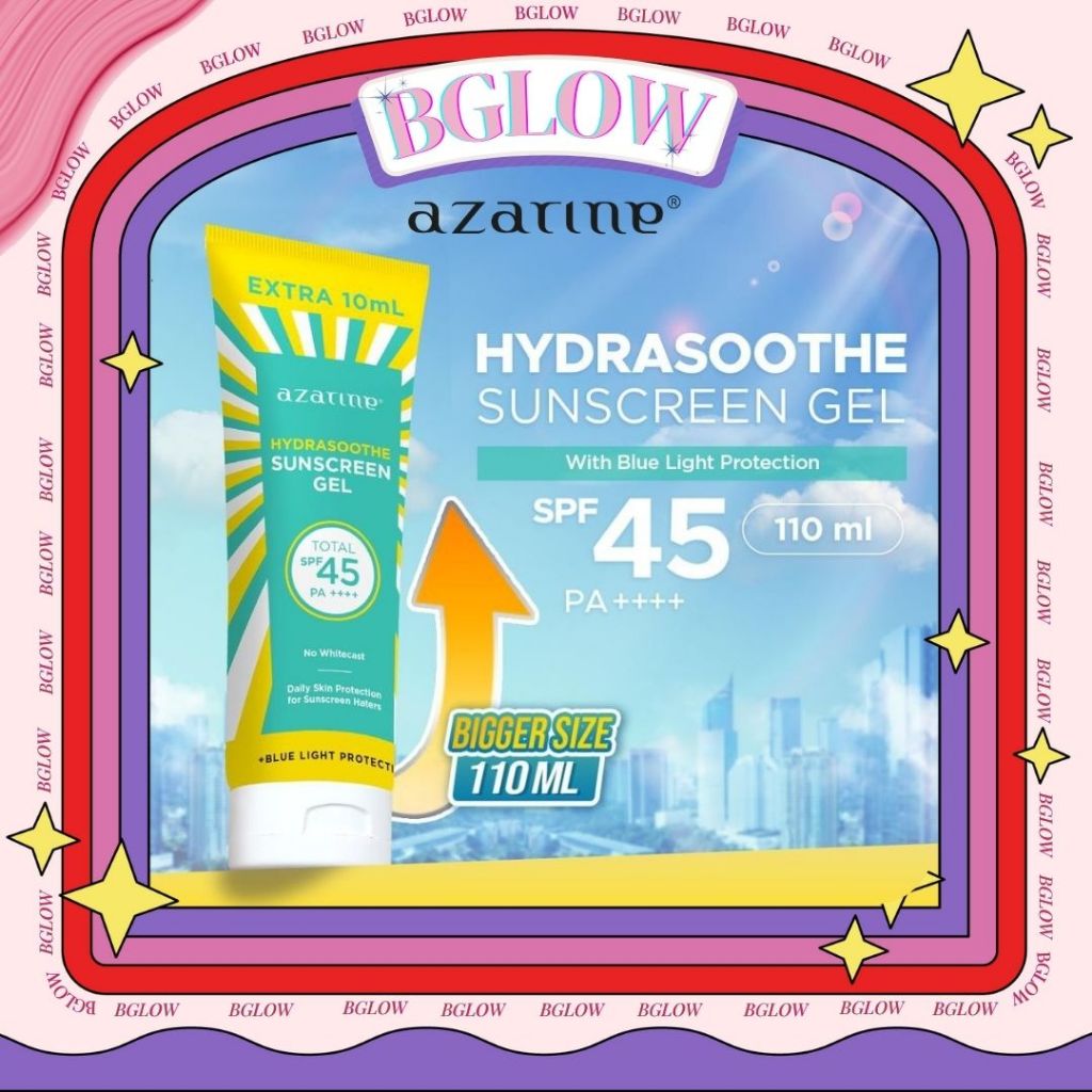 Jual Azarine Hydrasoothe Sunscreen Gel SPF45 100ml BGLOW BEAUTYGLOWING ...