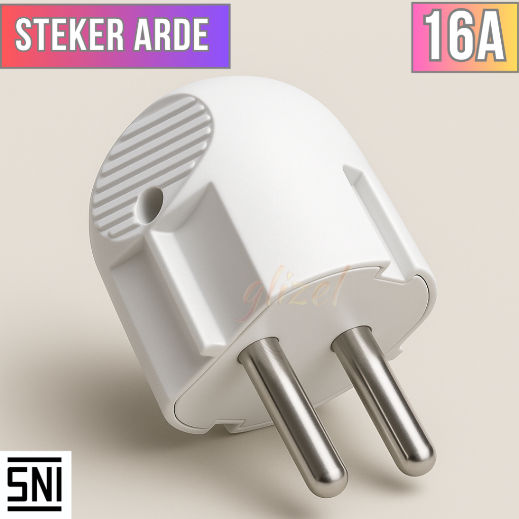Jual Steker Colokan Kabel Listrik Arde 220v 2 pin | Shopee Indonesia