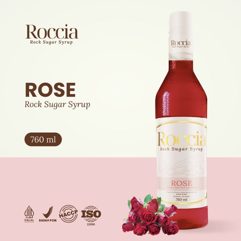Jual Roccia Rock Sugar Syrup Rose - Syrup Gula Batu Rasa Mawar 760ml ...