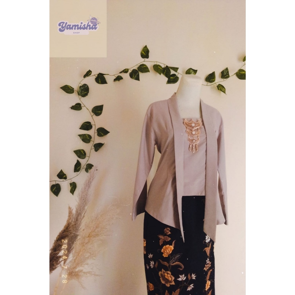 Jual Kebaya kutubaru modern/Atasan kebaya polos - Yamisha Shop | Shopee ...