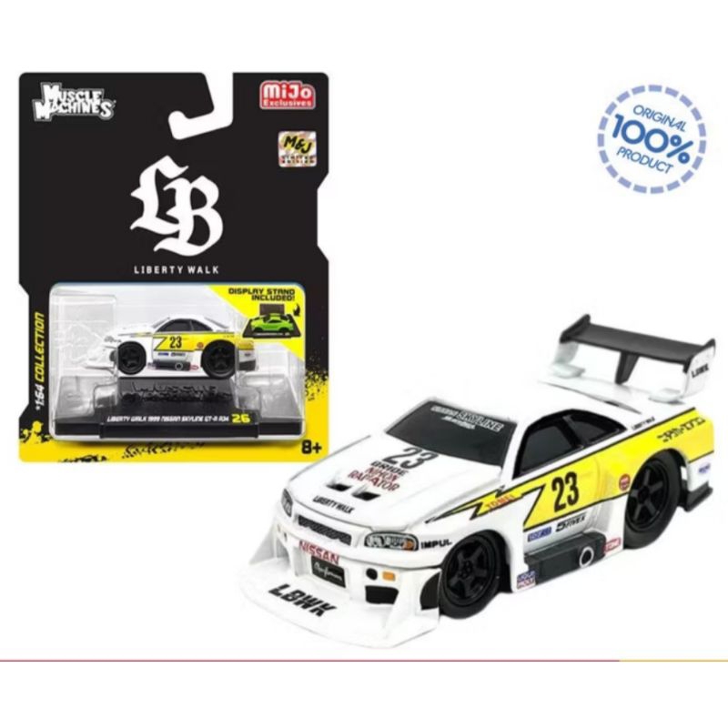 Jual Muscle Machines LBWK Nissan Skyline GTR R34 White | Shopee Indonesia