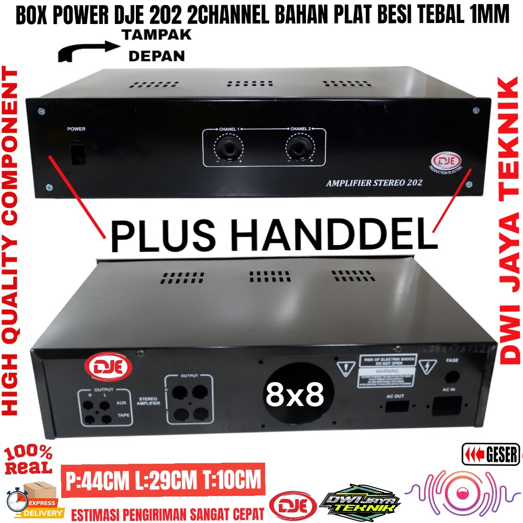 Jual BOX POWER DJE 202 Box 2 Channel saja besi tebal 1mm | Shopee Indonesia