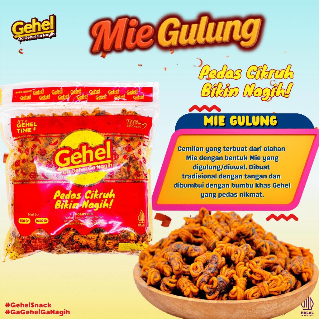 Jual GEHEL MIE GULUNG CIKRUH (MILUNG) 1 KG, Mie Uwel Pedas Jeruk ...