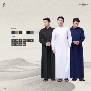 Alghaza Mubarak | Jubah Slim fit Dewasa Cowok Lengan Panjang | Gamis Ahmad