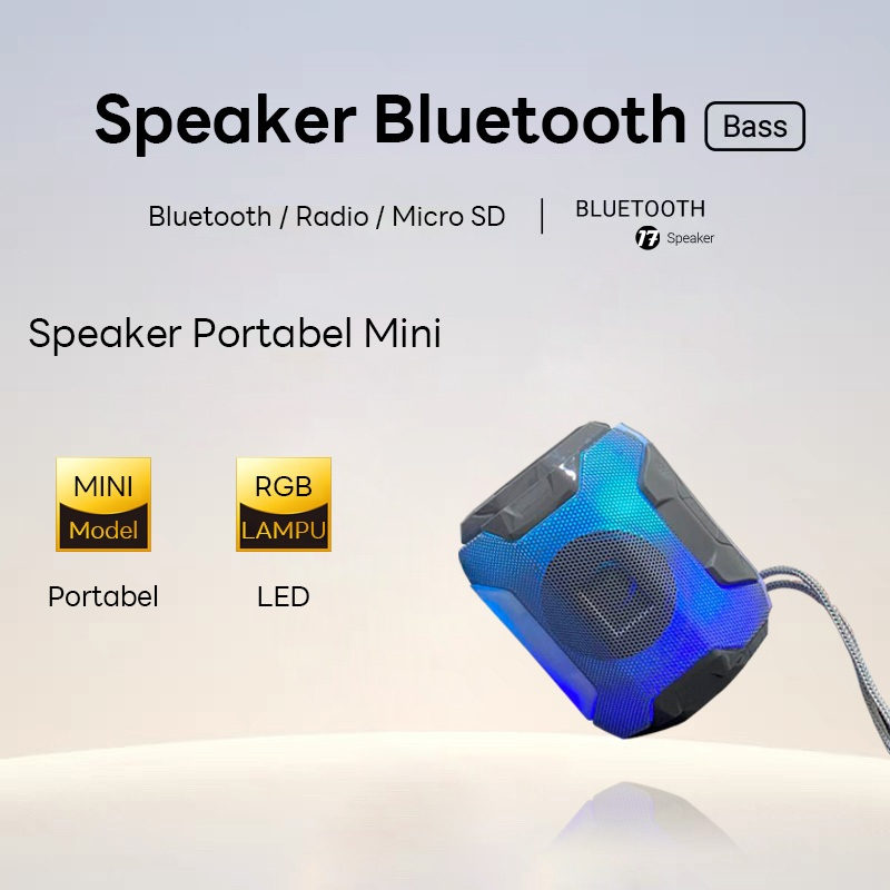 Jual Speakers bluetooth wireless portable Speaker Mini USB RBG | Shopee ...
