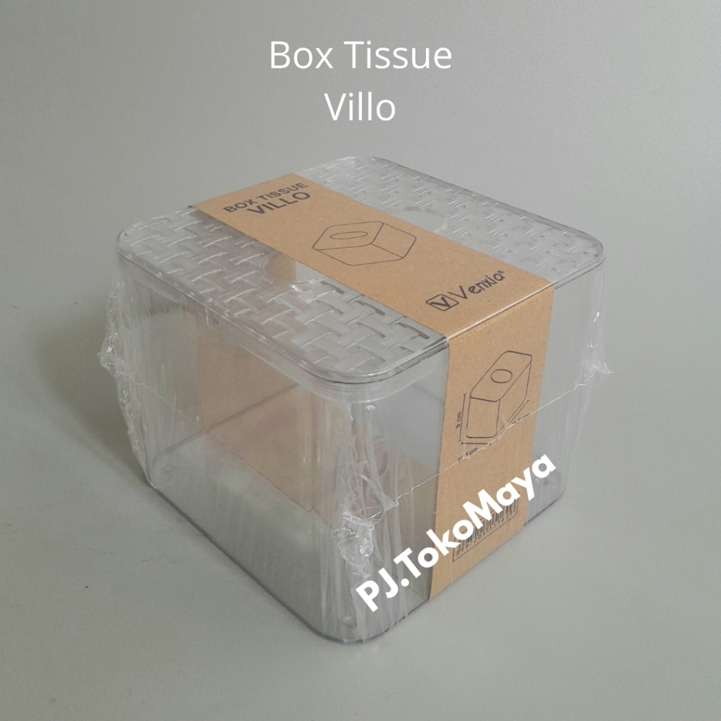 Jual Venxia Tempat Tisu Transparan Villo Bening Aestetic Atas Motif ...