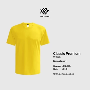 TEBAL PART 2 KPM Apparel Classic Premium Size Dewasa Katun Combed 20s Kaos Polos Lengan Pendek