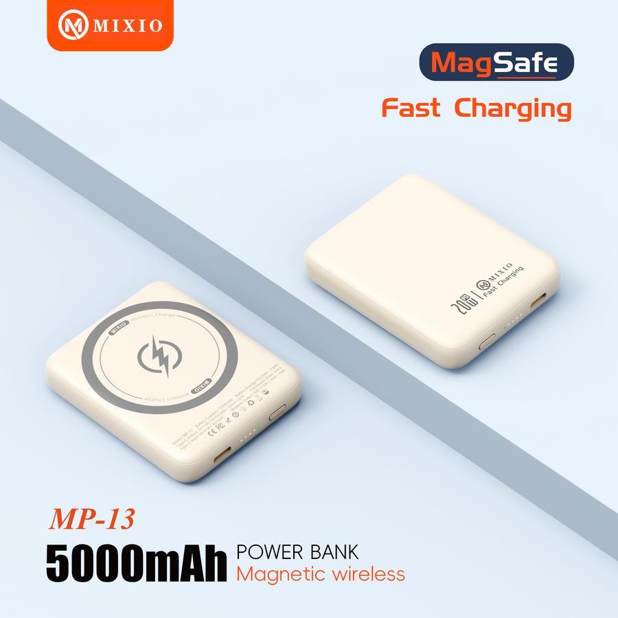 Jual MIXIO MP-12 WIRELESS POWER BANK 10000MAH MAGNETIC MAGSAFE 20W
